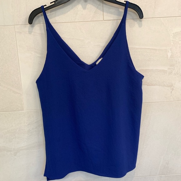 cobalt blue tank top, double v neckline, great condition, Small - Picture 1 of 3